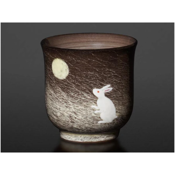 Yunomi Tea Cup Gagyu Oven Moon Rabbit - Aritayaki