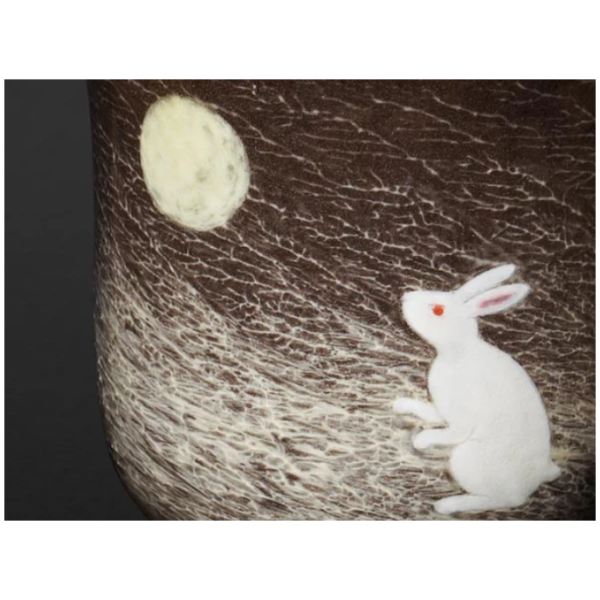 Yunomi Tea Cup Gagyu Oven Moon Rabbit - Aritayaki