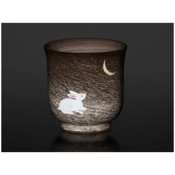 Yunomi Tea Cup Gagyu Oven Moon Rabbit - Aritayaki