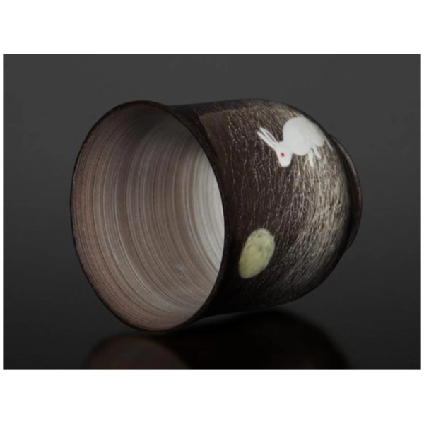 Yunomi Tea Cup Gagyu Oven Moon Rabbit - Aritayaki