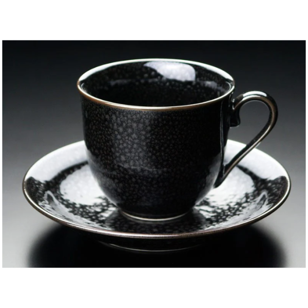 Shinemon Oven Silver Yuteki Tenmoku Coffee Cup - Aritayaki