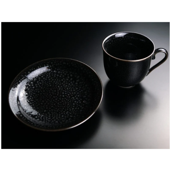 Shinemon Oven Silver Yuteki Tenmoku Coffee Cup - Aritayaki