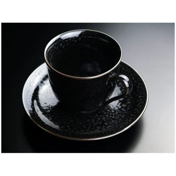 Shinemon Oven Silver Yuteki Tenmoku Coffee Cup - Aritayaki
