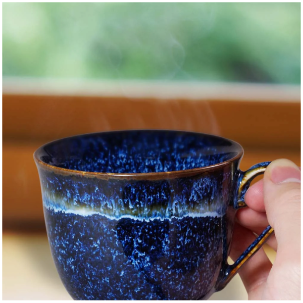 Youhen Cup and Saucer - Shinemon Oven Galaxy - Aritayaki