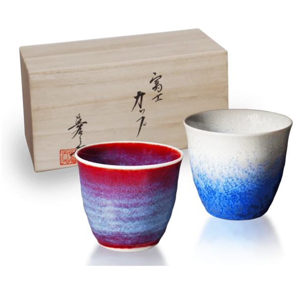 Shinemon Oven Youhen Pair Cups - Aritayaki