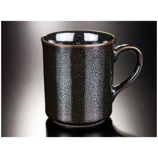 Silver Yuteki Tenmoku Coffee Cup from the Shinemon Oven - Aritayaki