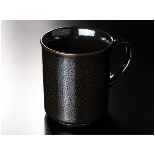Silver Yuteki Tenmoku Coffee Cup from the Shinemon Oven - Aritayaki