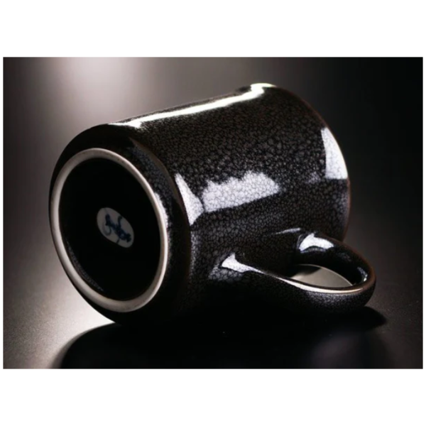 Silver Yuteki Tenmoku Coffee Cup from the Shinemon Oven - Aritayaki