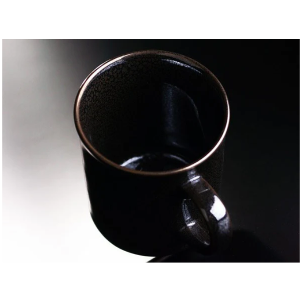 Silver Yuteki Tenmoku Coffee Cup from the Shinemon Oven - Aritayaki