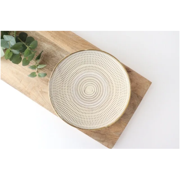 Ishiwarayaki white platter