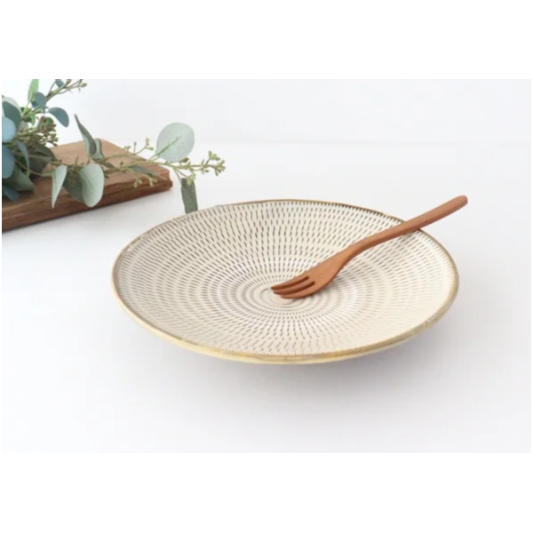 Ishiwarayaki white platter